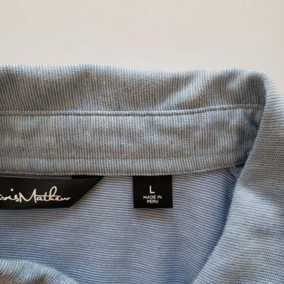 Travis Mathew Polo Golf Shirt Short Sleeve Mens Large Blue Pima Cotton Collared - Picture 11 of 15